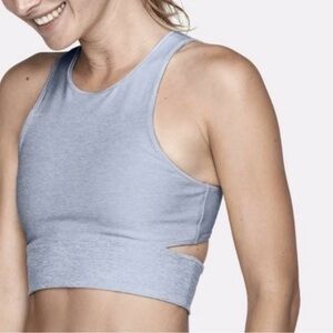 Outdoor Voices Racerback Crop Bralette Light Gray